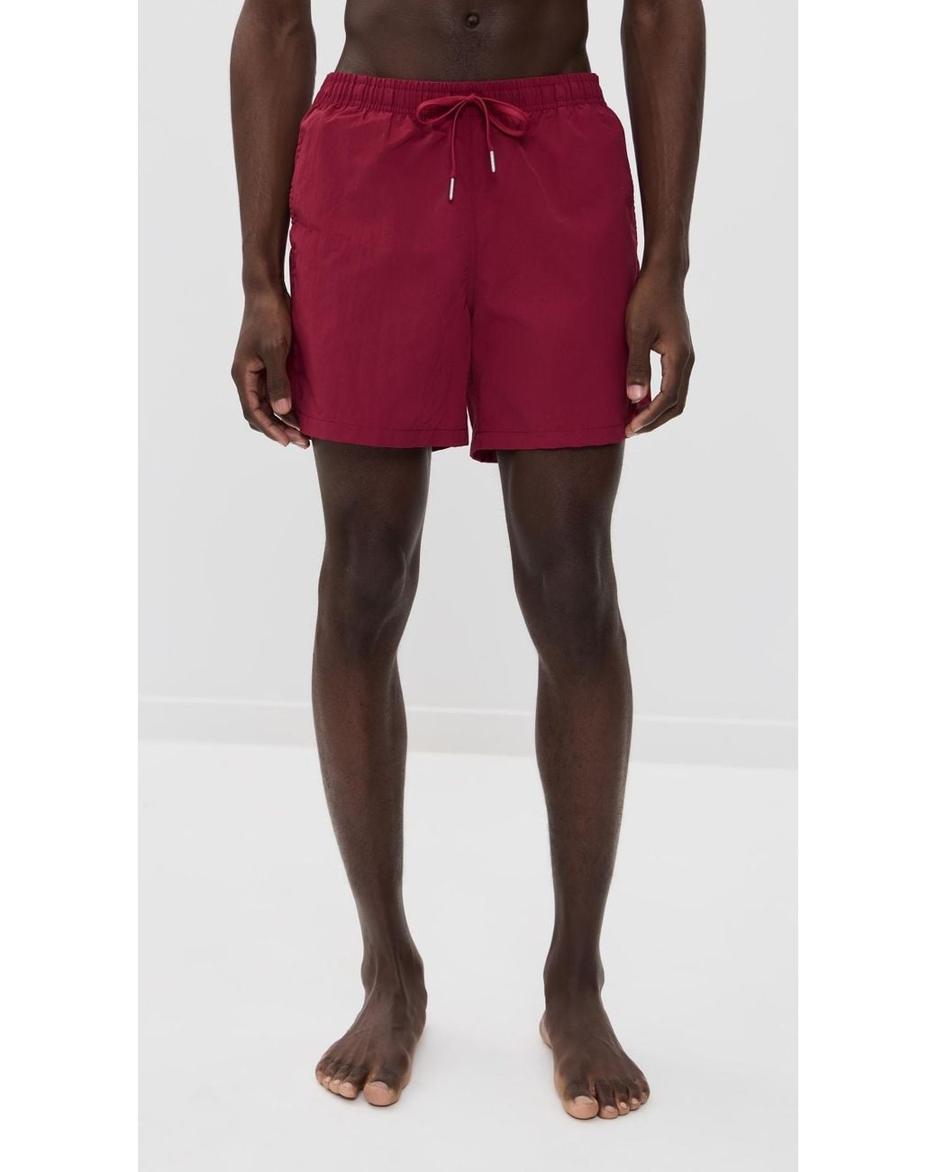 Bather Red Solid Swim Trunks 5 for men