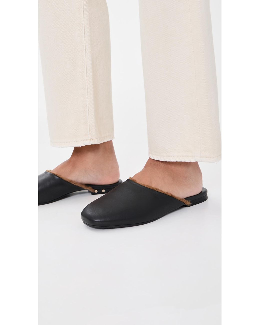 Beek Blackbird Shearling Mules