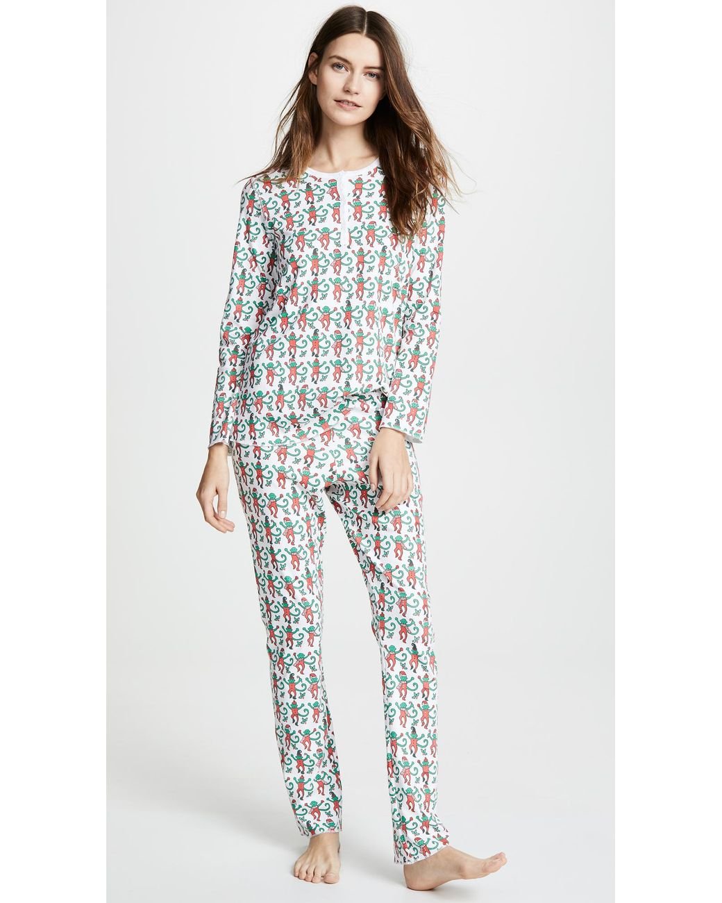 Roberta Roller Rabbit Monkey Mas Pajamas in Green | Lyst Canada