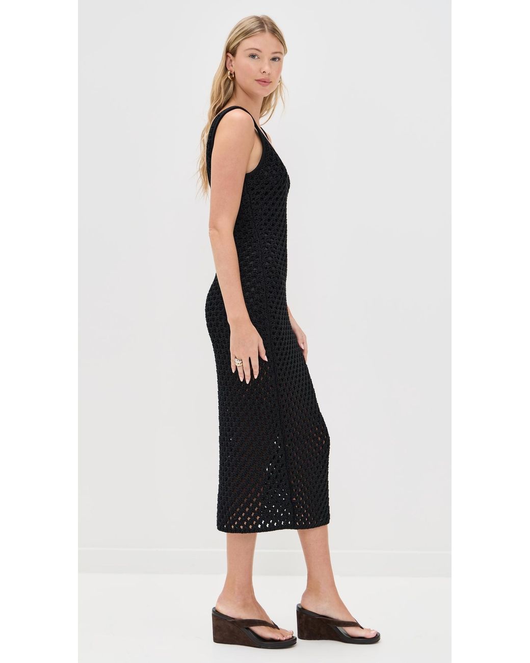 Le Superbe St. Tropez Midi Dress in Black | Lyst