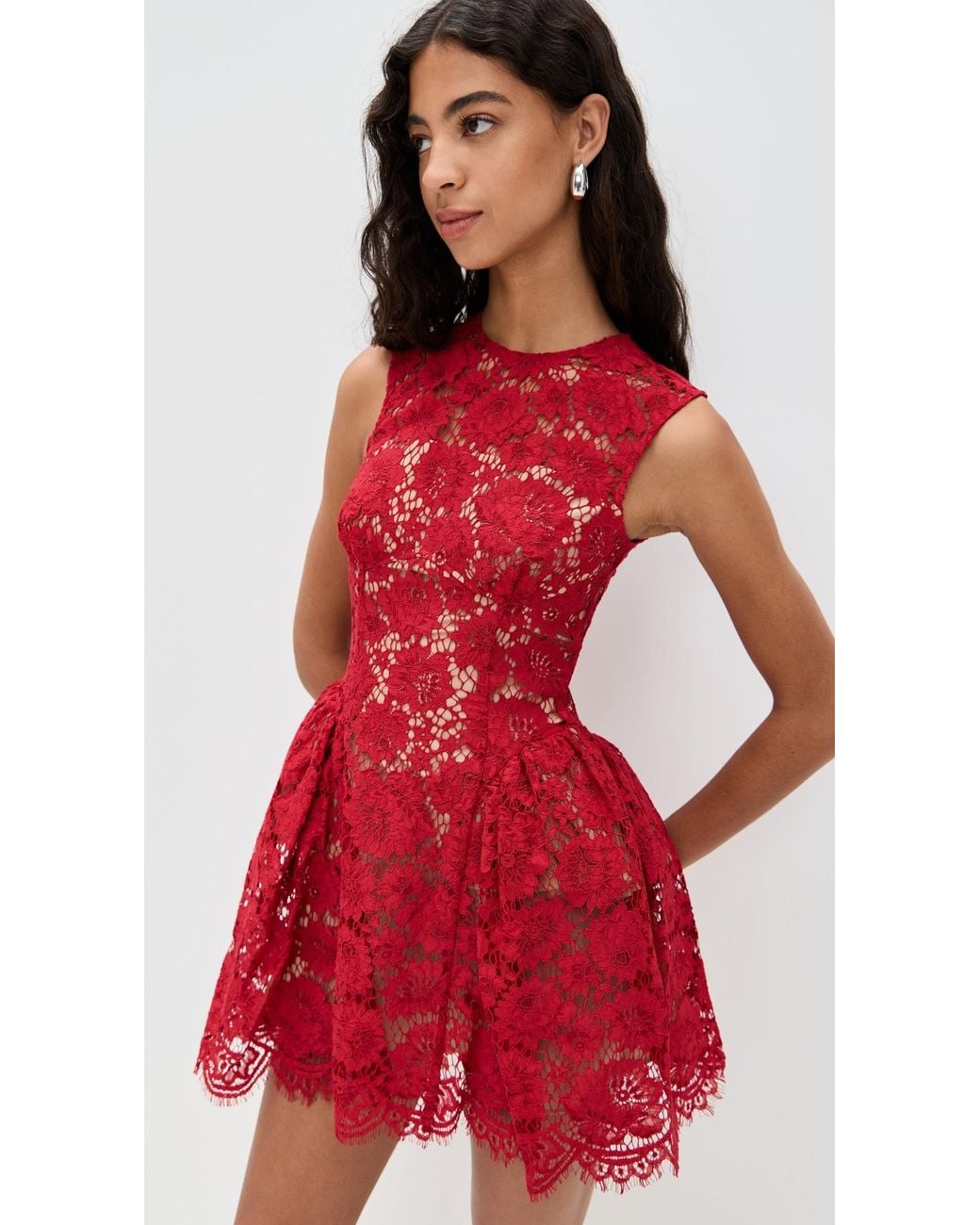 knee length dresses for ladies Sweeetheart Lace Appliques Tight Mini Dress – Ohmollydress main image 0
