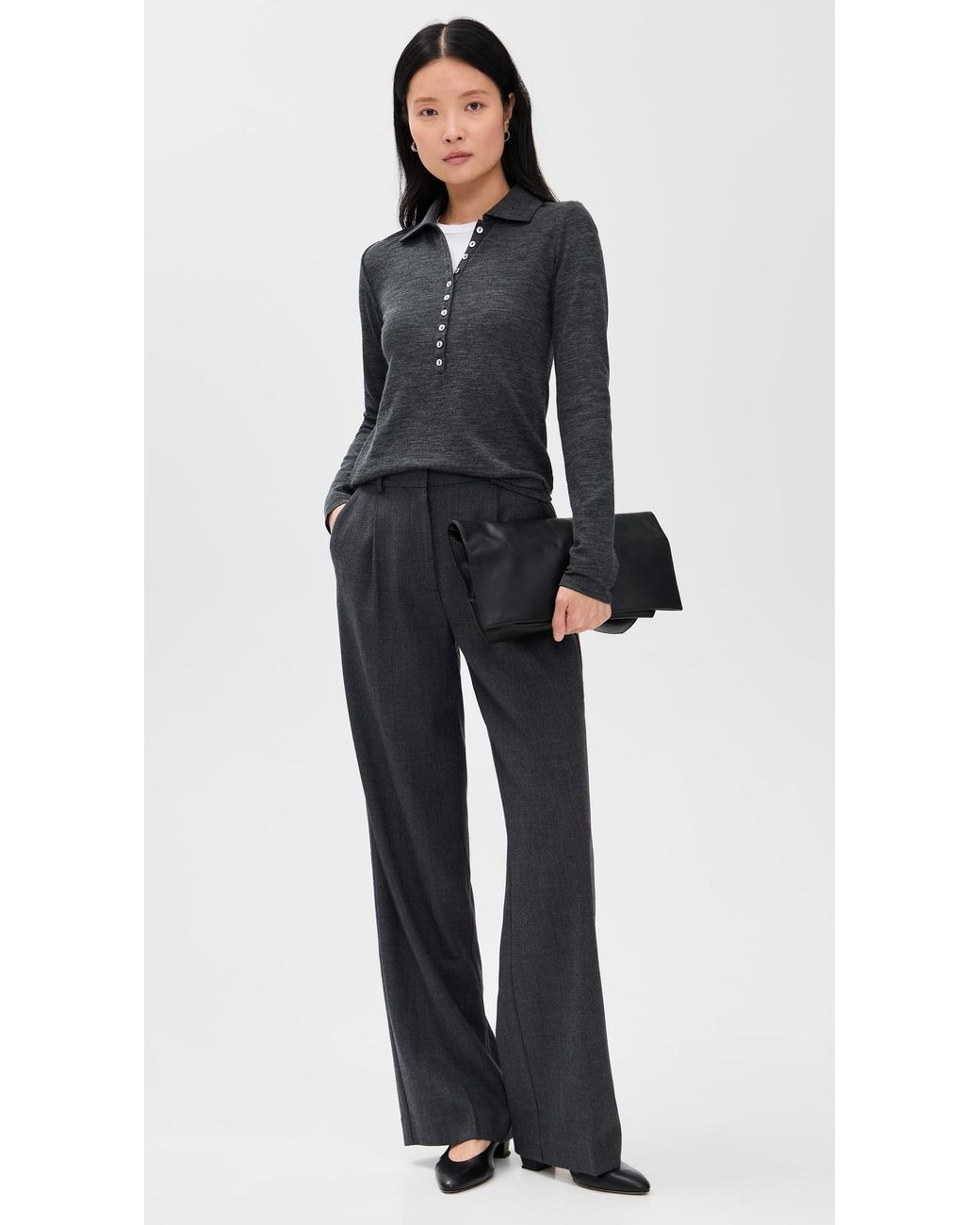 Vince Black Multi Button Polo
