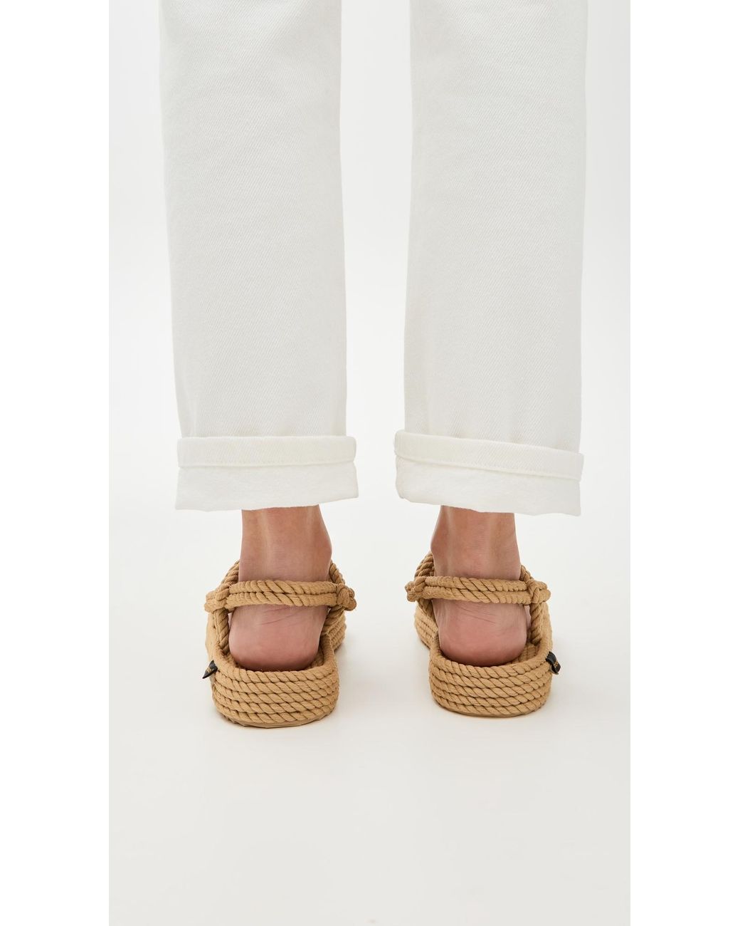 Bohonomad White Bahamas Platform Sandals