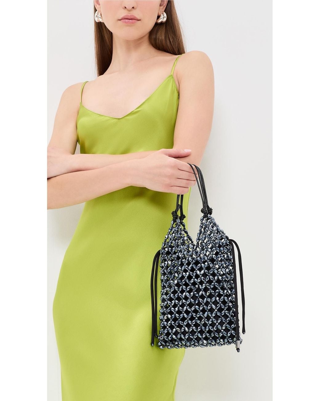 Staud Black Karla Beaded Bag