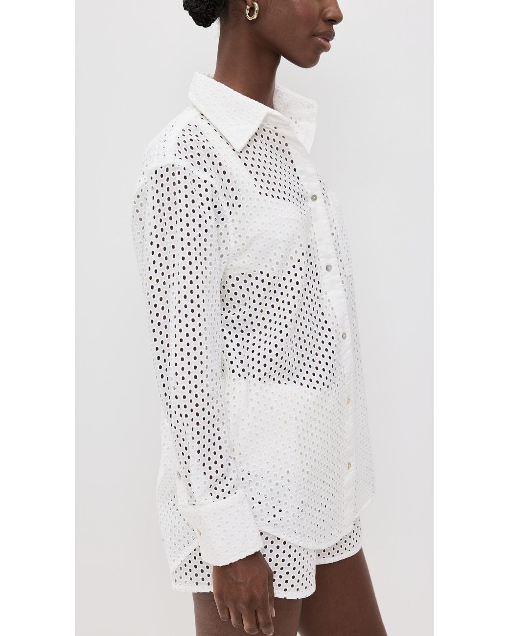 Solid & Striped White The Bronte Button Down Coverup