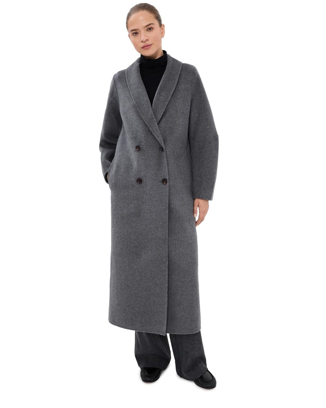 Double Up Shell Lisa Yang Double Shawl Coat in Black | Lyst