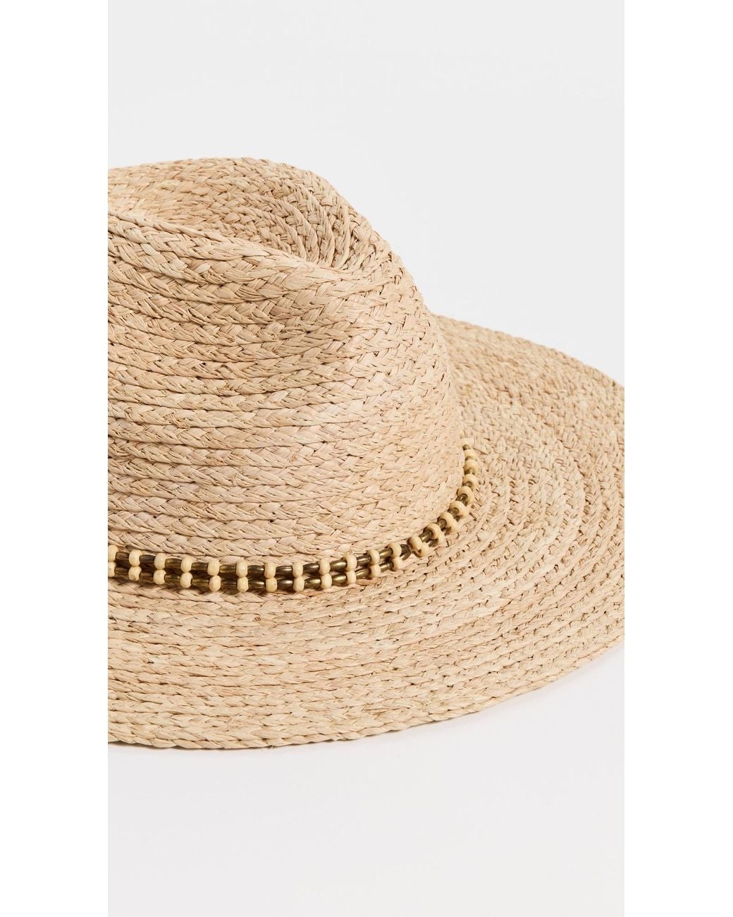 Hat Attack White Raffia Braid Continental Hat