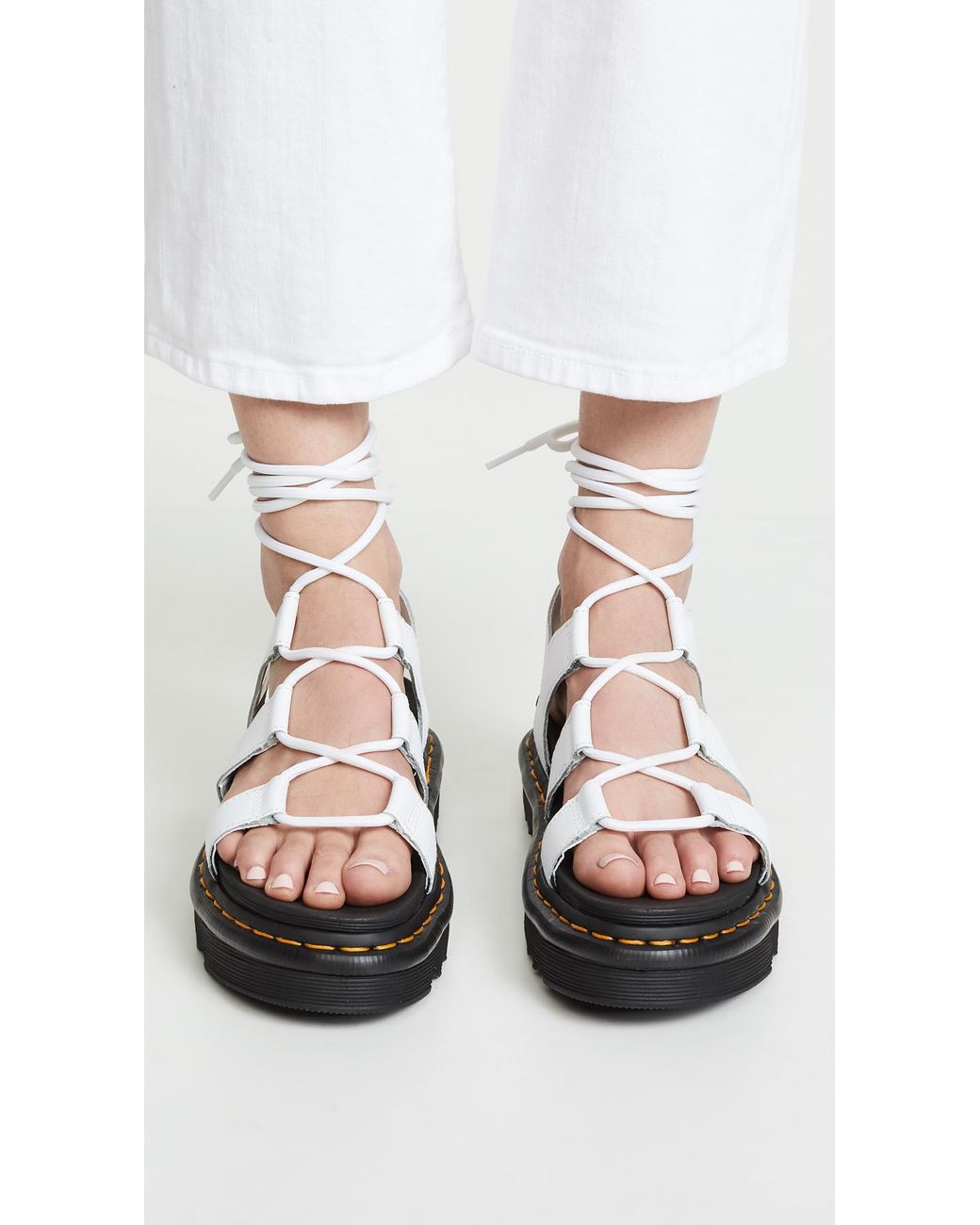 Dr. Martens Sandals in White | Lyst