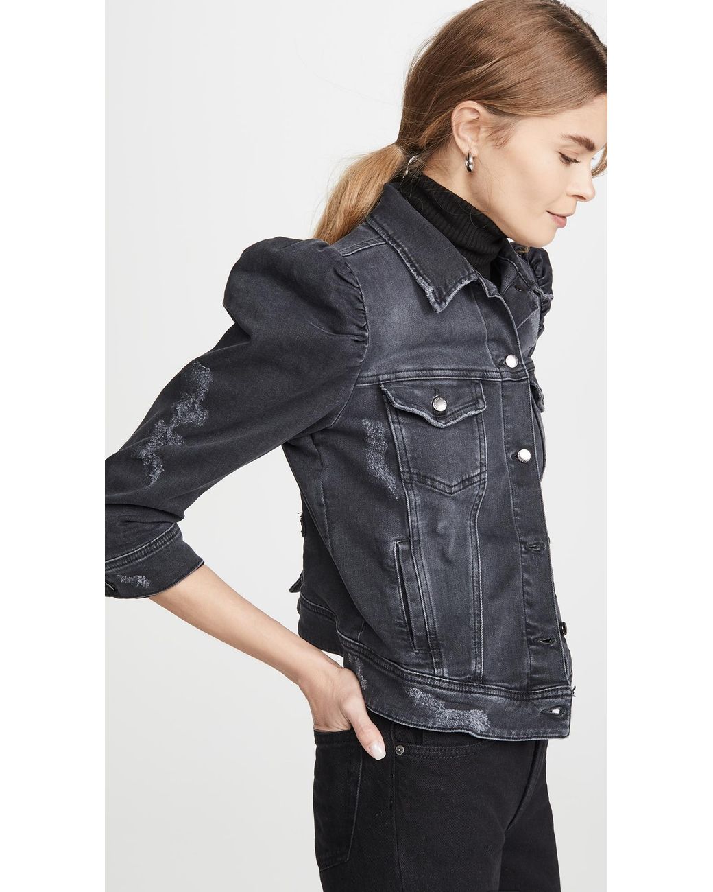retroféte Black Ada Denim Jacket