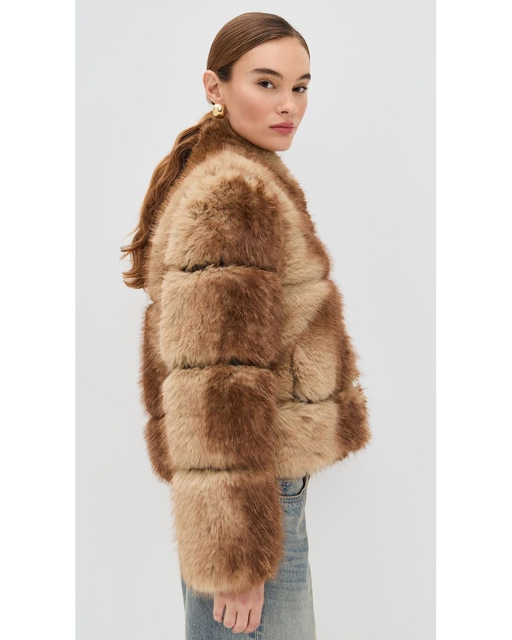 Apparis Brown Sai Mink Coat