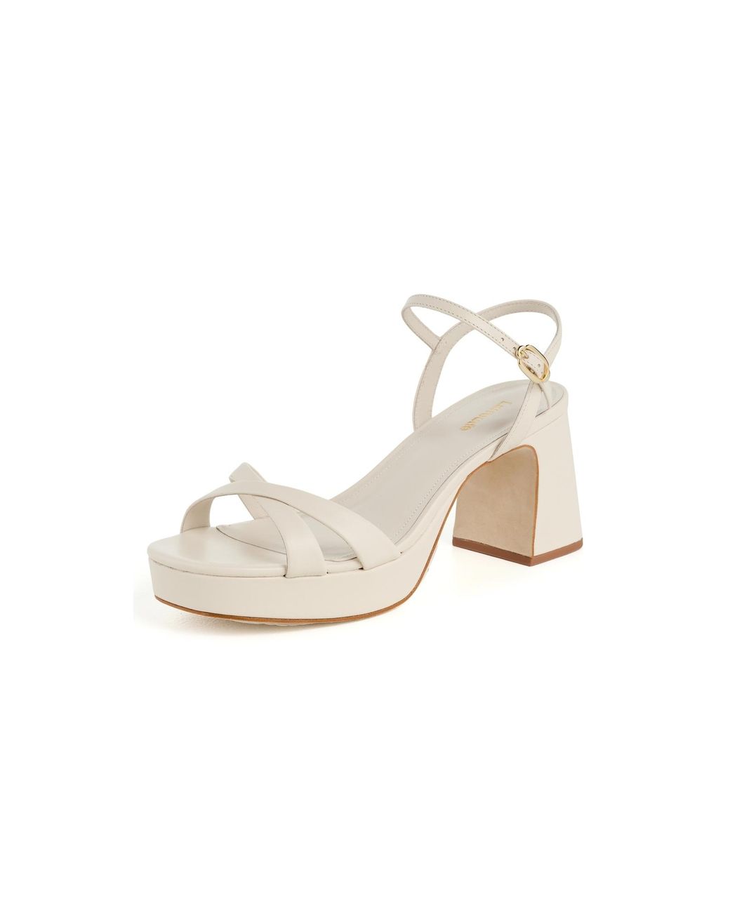 Larroude White Bianca Low Sandals