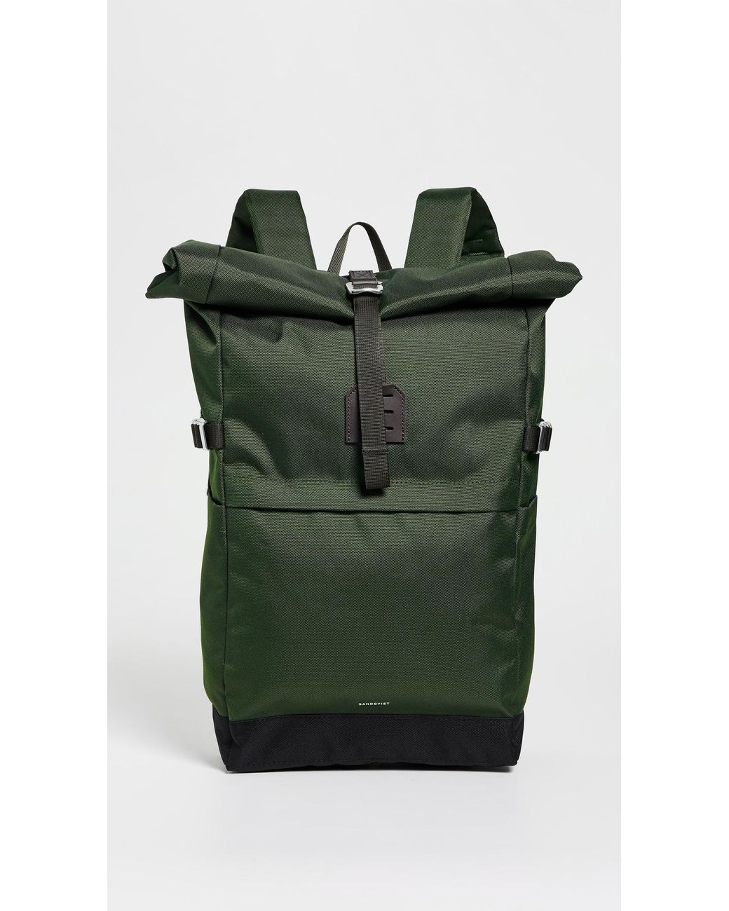 Sandqvist Green Icon Medium Rolltop Backpack for men