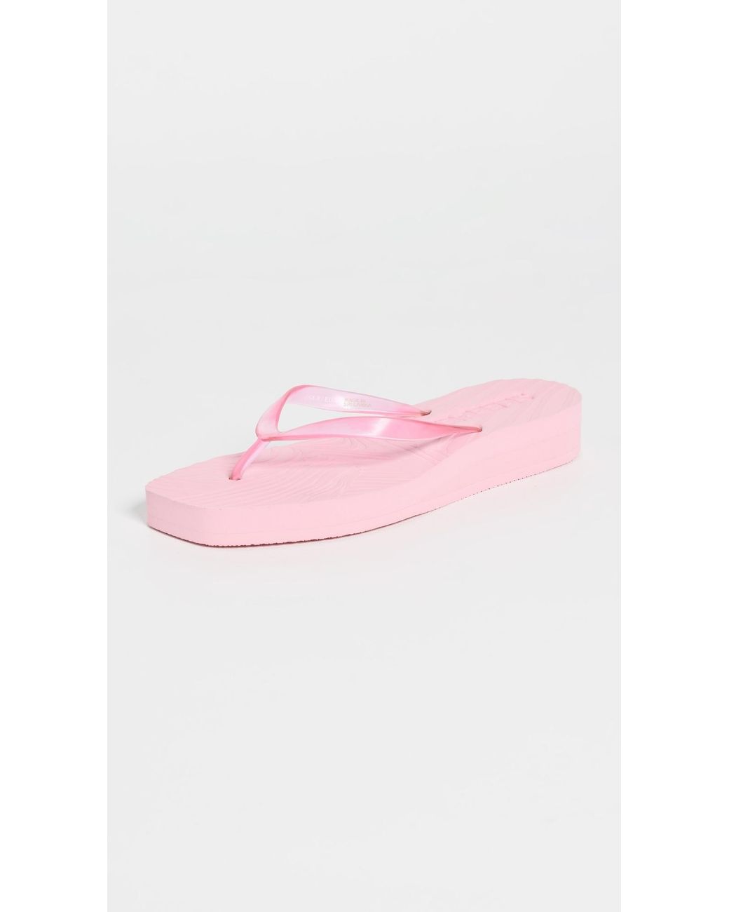 Sleeper Pink Platform Jelly Flip Flops