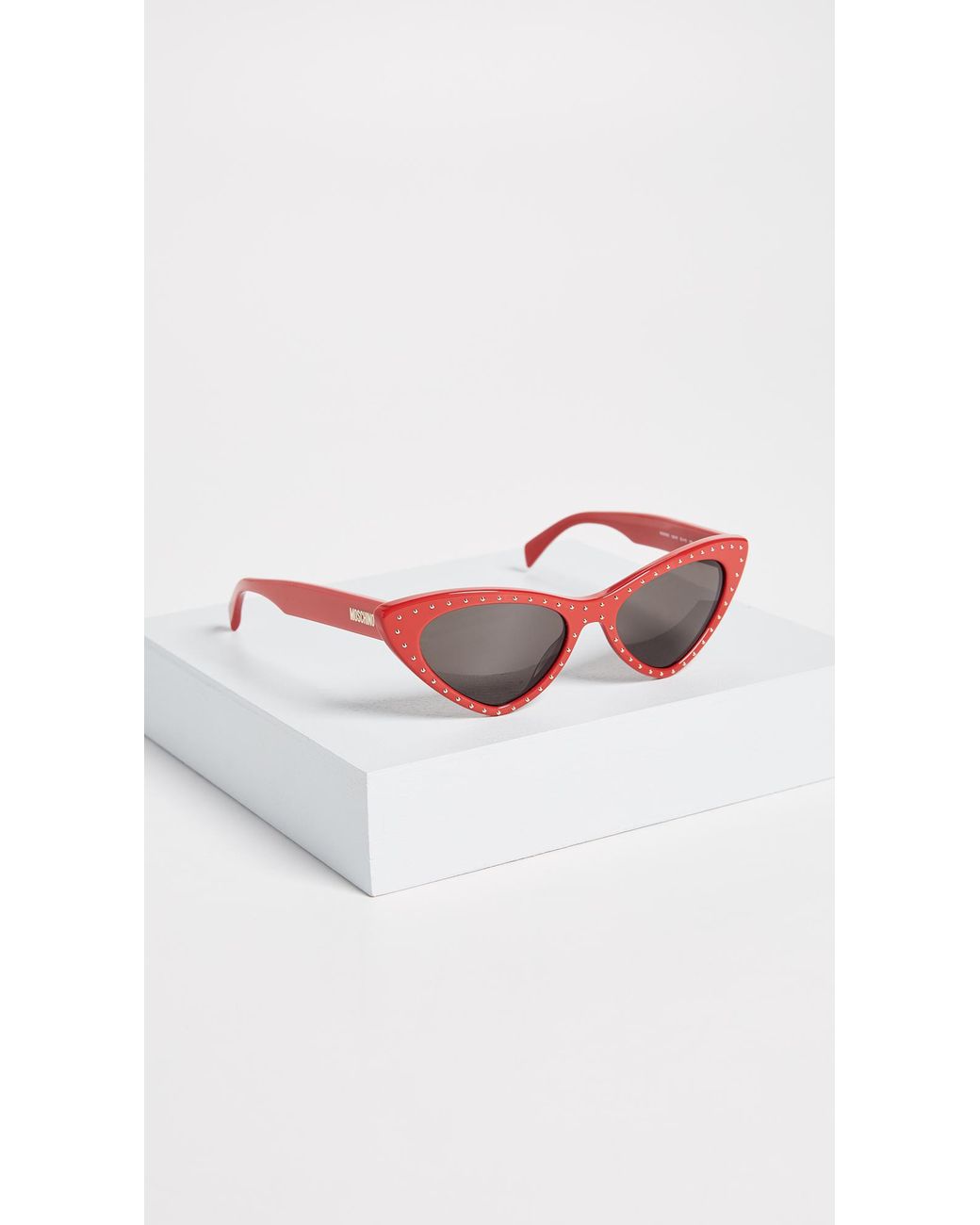 Moschino NEW Moschino Sunglasses Women Red Cat Eye Lens Frames Gradient Rectangle Lens 