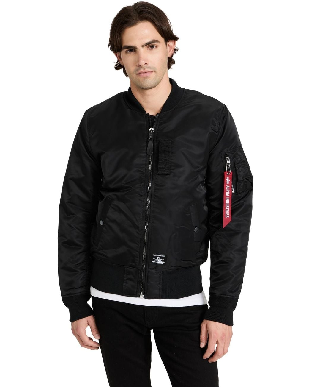 Alpha Industries Black Ma-1 Regular Fit Flight Jacket for men