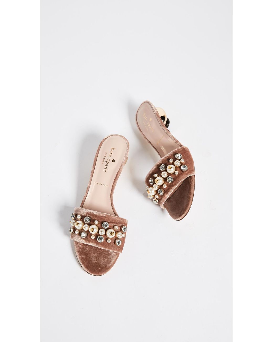 Kate Spade Penrose Gold Ball Heel City Sandals Lyst