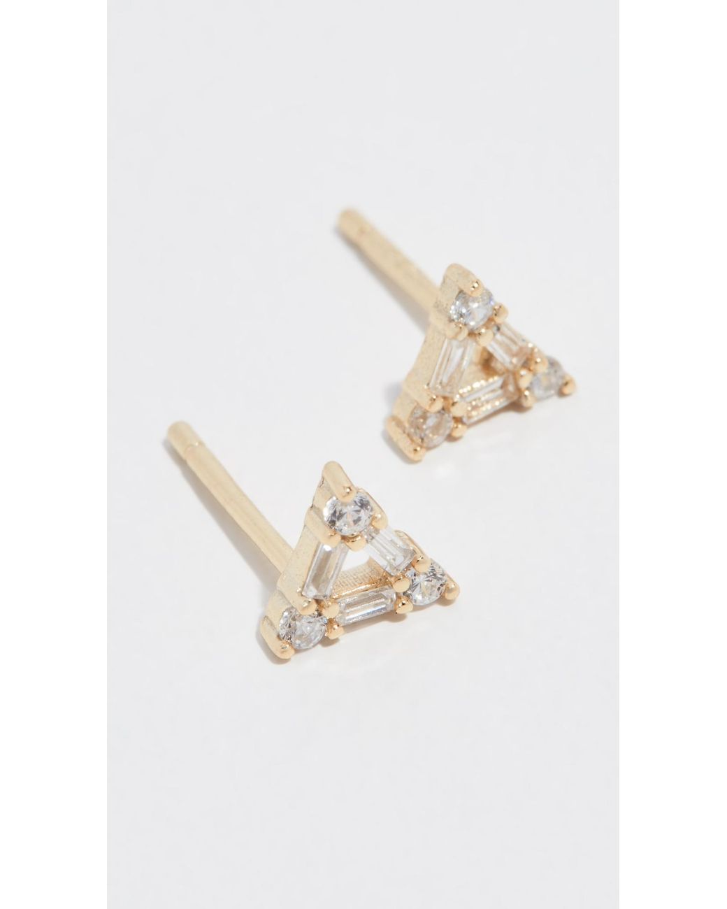 Shashi Metallic Trilogy Stud Earrings