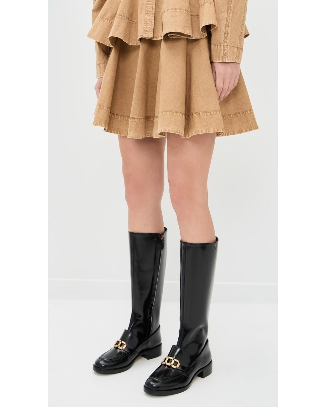 Larroude Black Harrington Boots