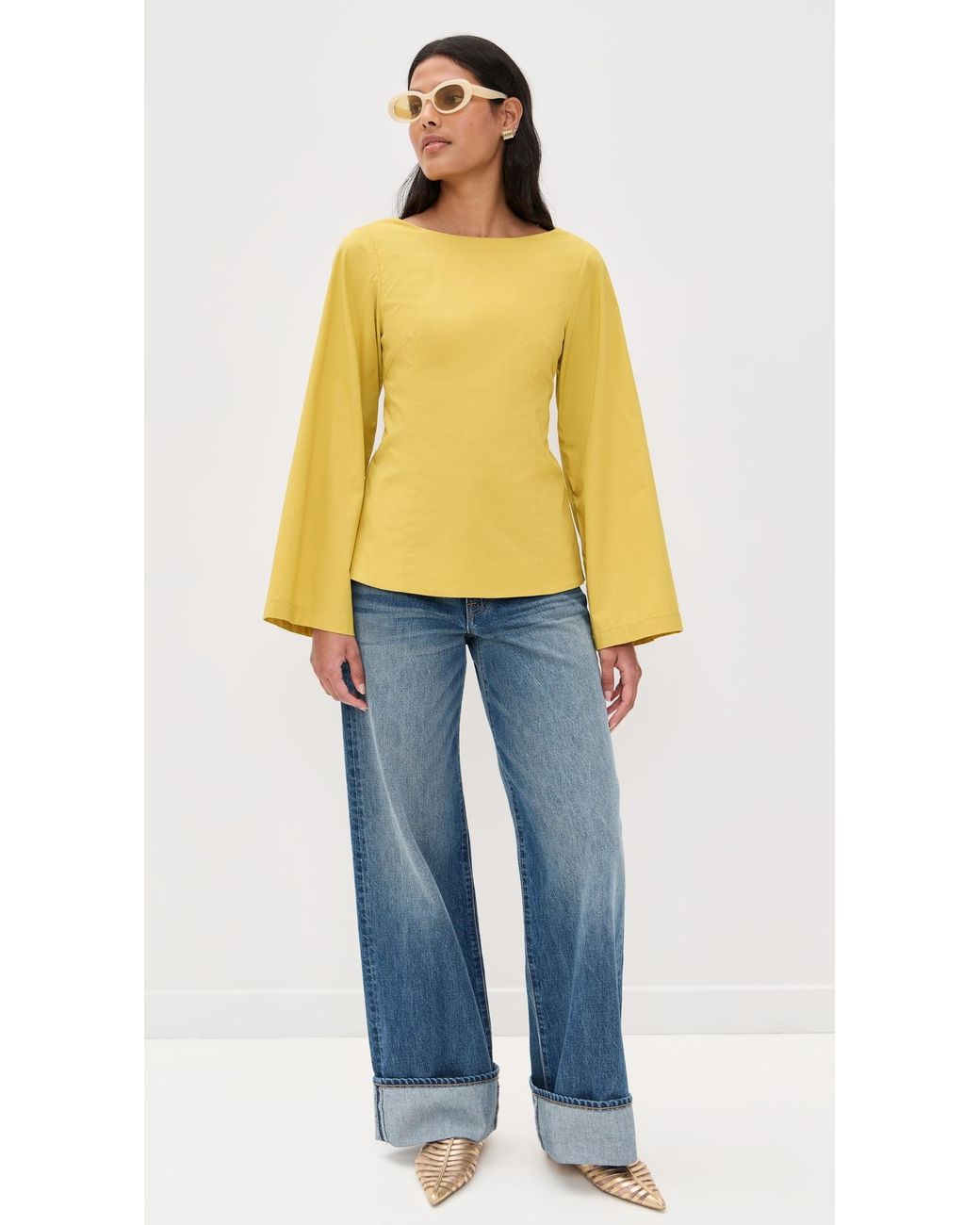 Staud Yellow Mina Top