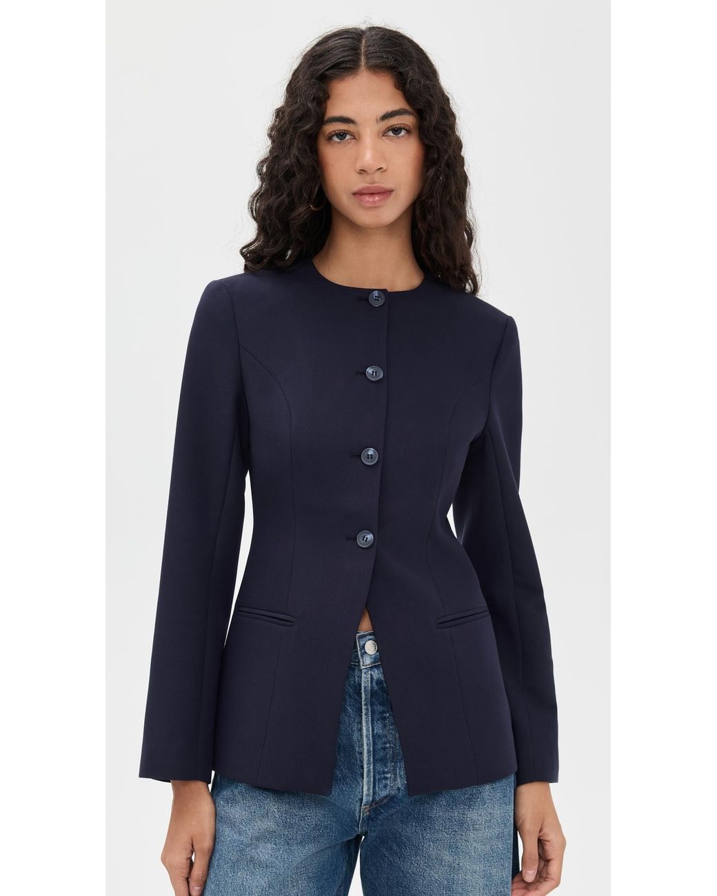 ALIGNE Blue Daphne Waisted Blazer