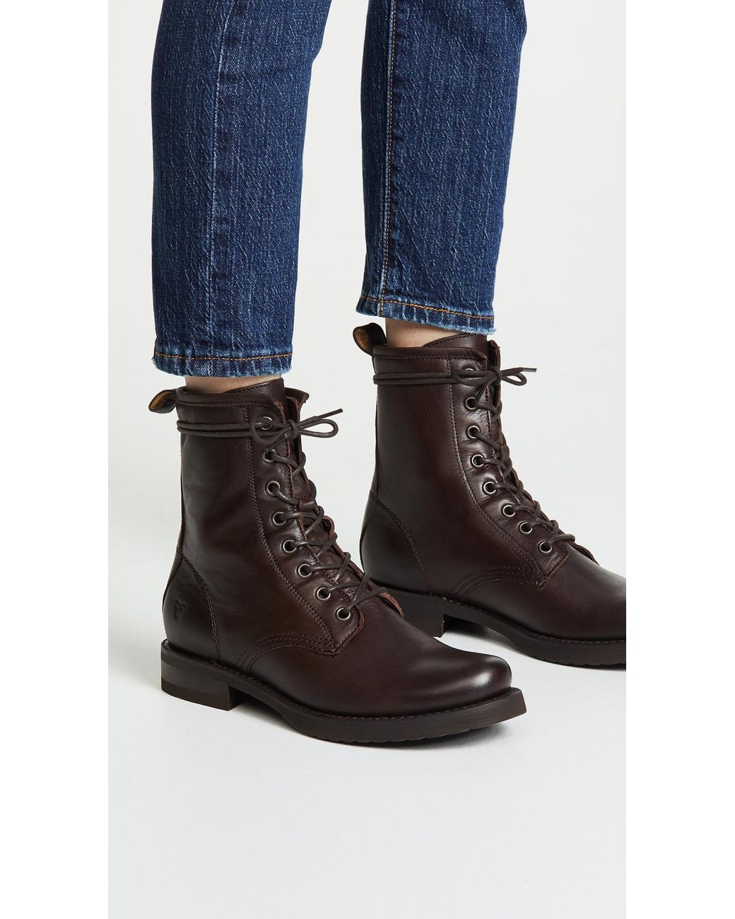 frye women's veronica combat boots