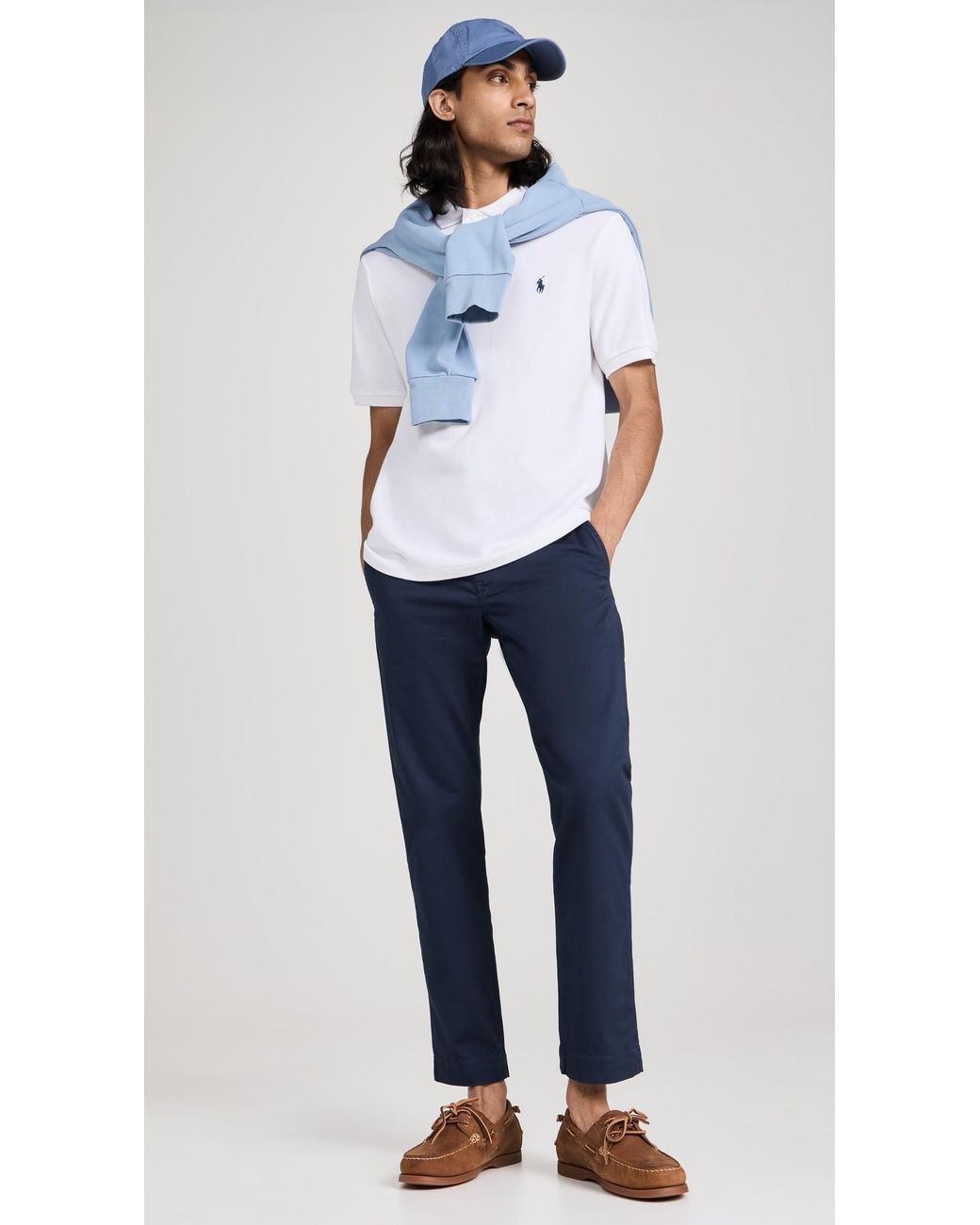 Polo Ralph Lauren Classic Fit Iconic Mesh Polo in White for Men | Lyst