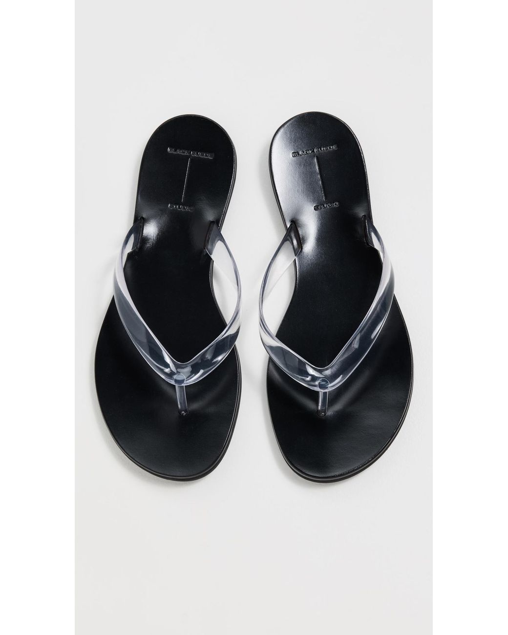 Black Suede Studio Black Jelly Sandals