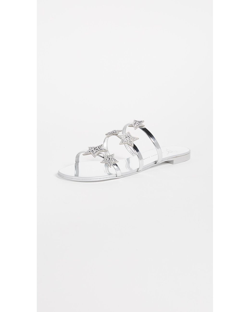 Silver star sandals sale