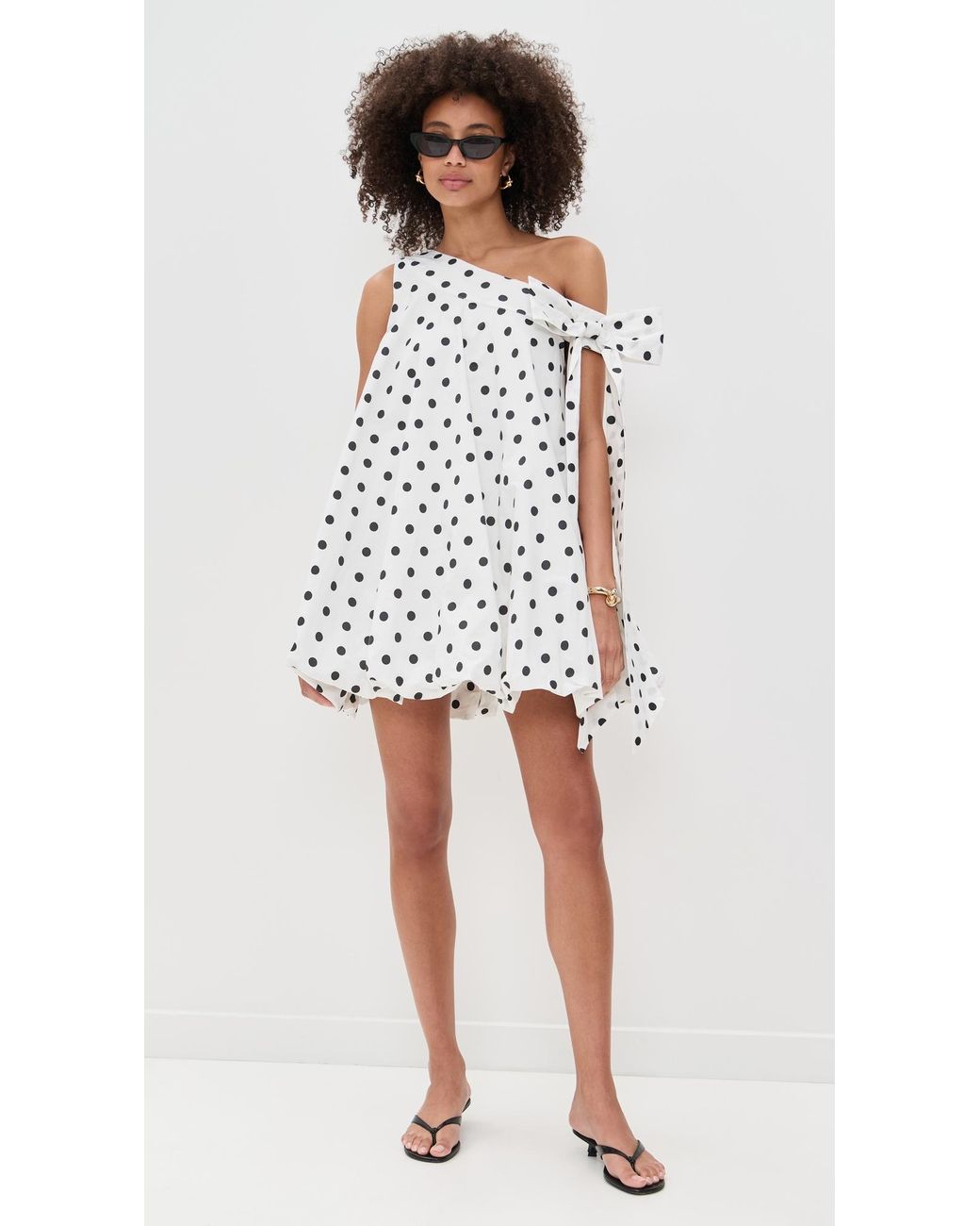 Elexiay Bow Dress in White | Lyst