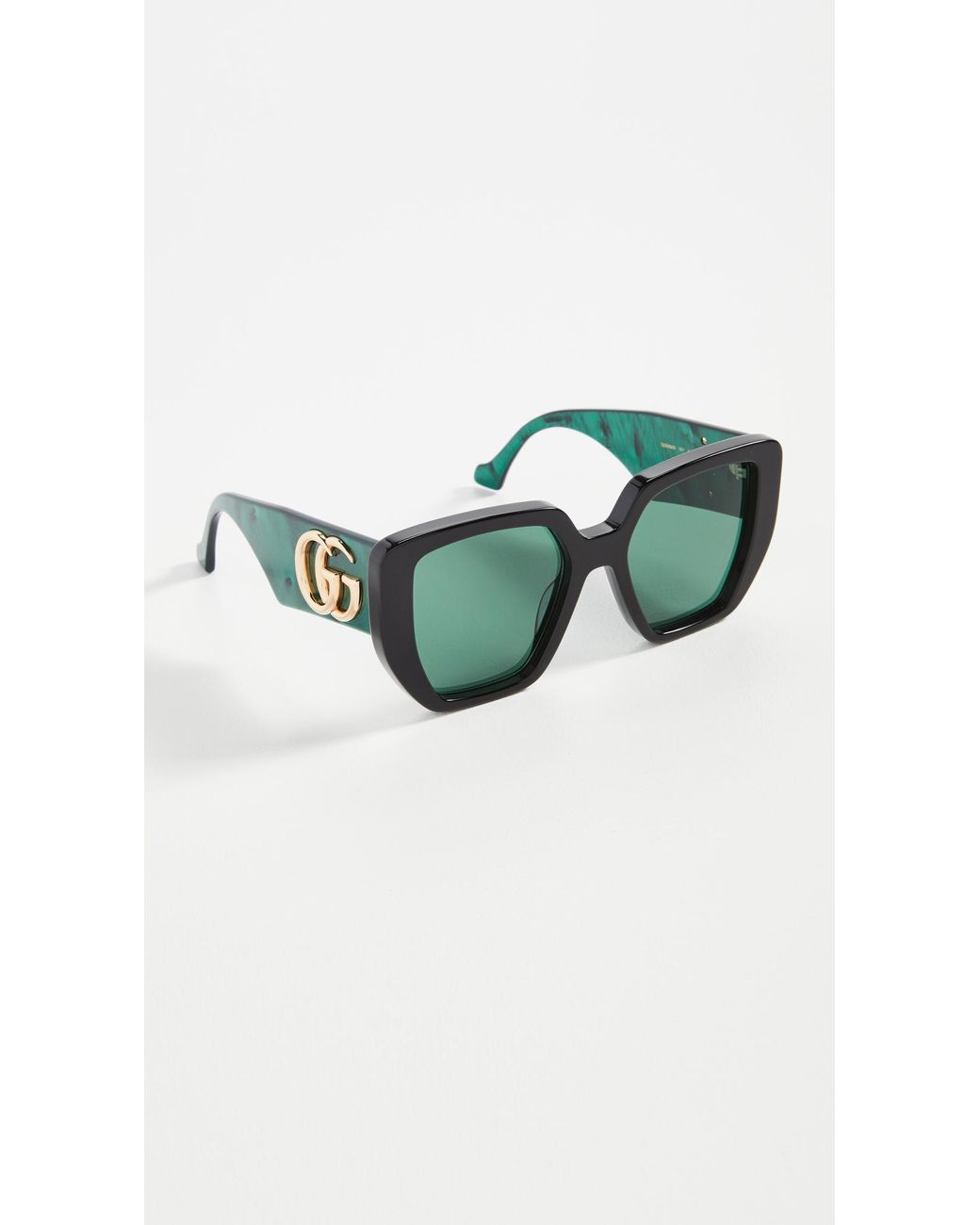 gucci black and green sunglasses