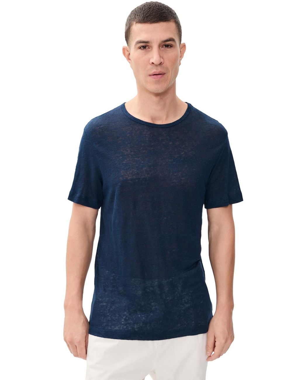 Onia Blue Chad Linen Tee for men
