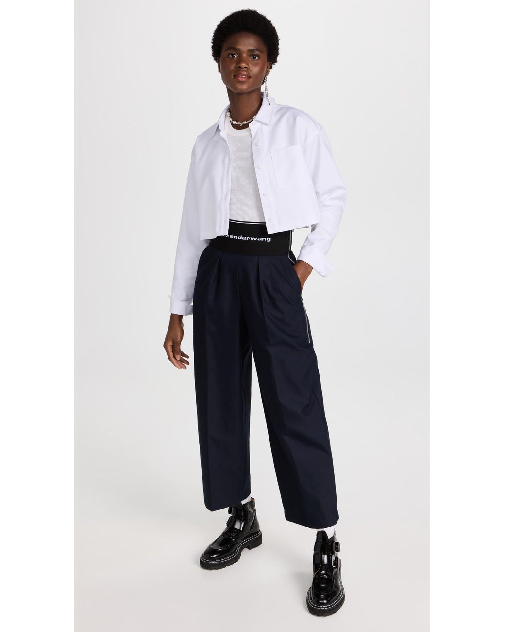 alexander wang logo carrot pant