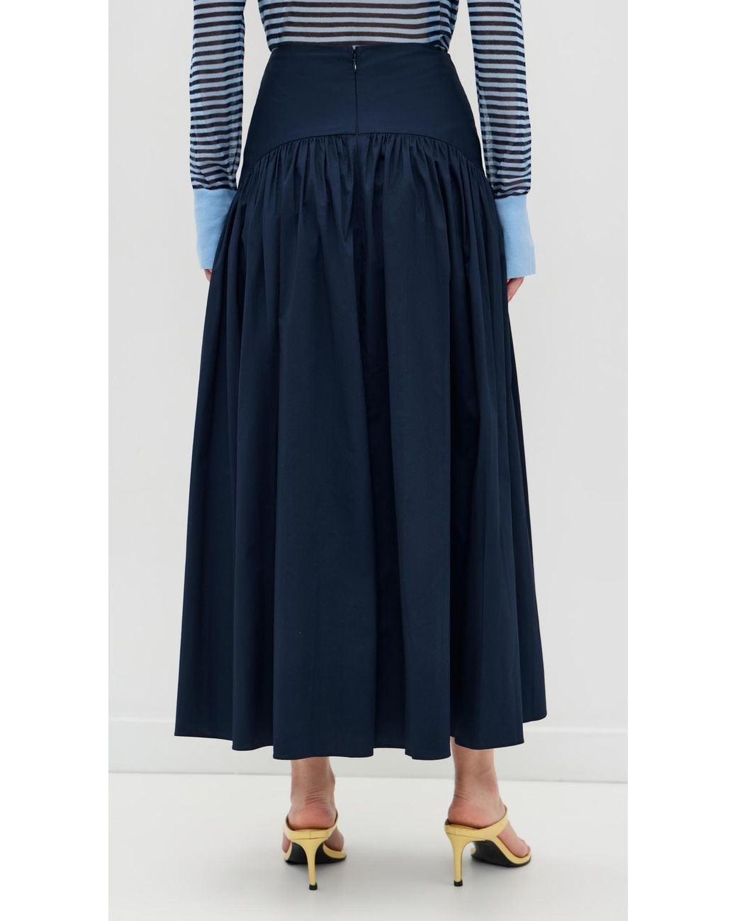 Staud Blue Procida Skirt