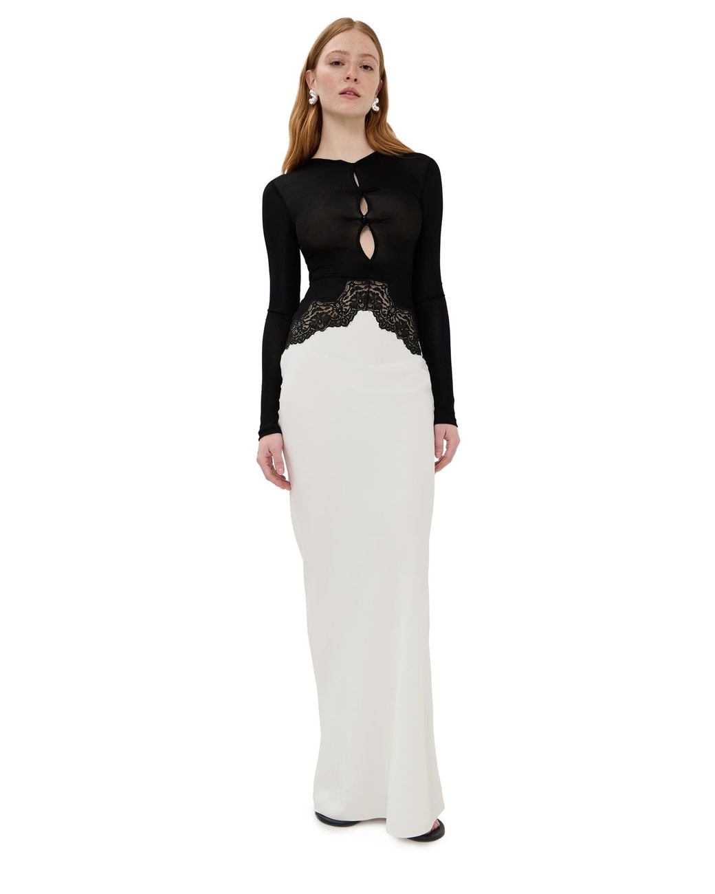 Christopher Esber Open Twist Verner Lace Dress in Black | Lyst