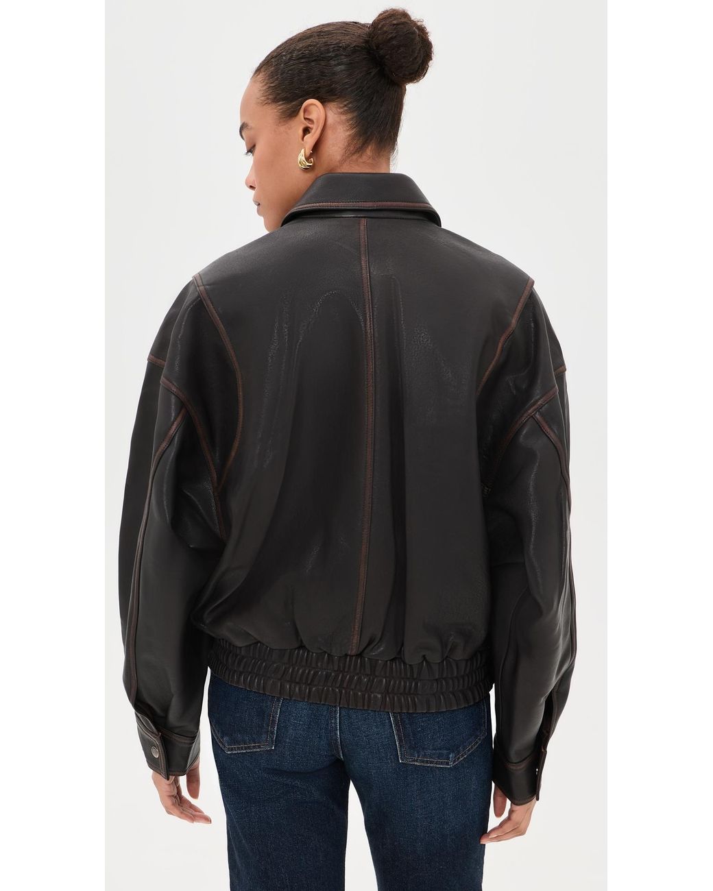 Staud Black Eugene Leather Jacket