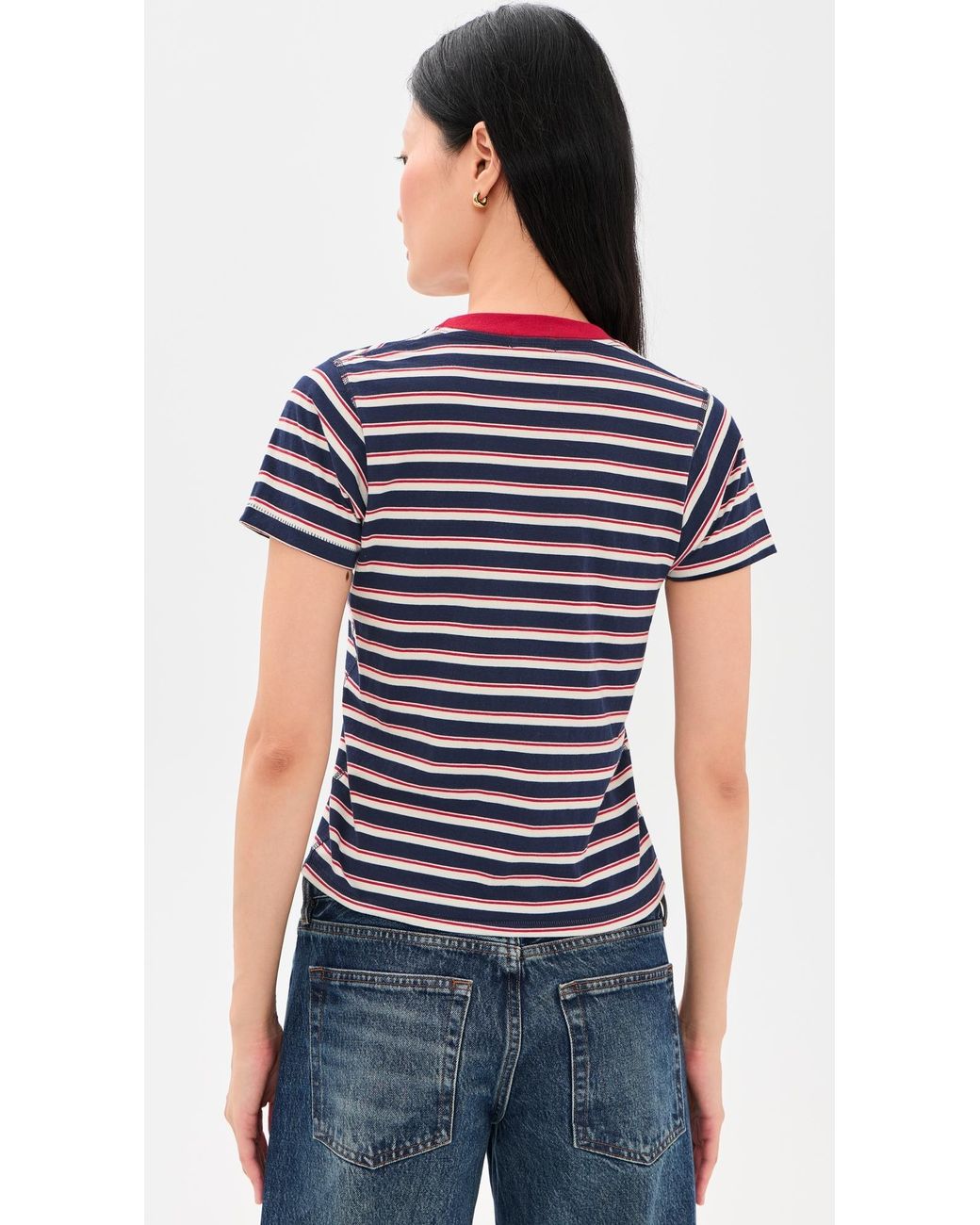 Asher Blue Amelia Stripe Tee