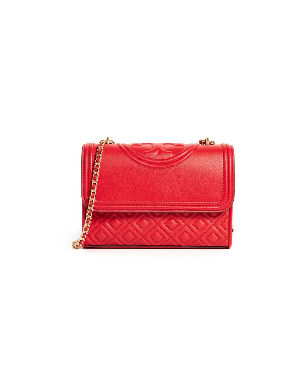 Tory Burch Fleming Small Convertible Shoulder Bag in Red Lyst