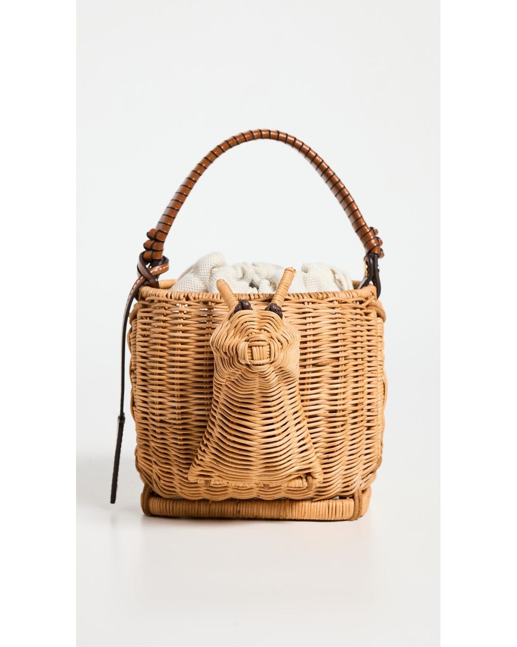 STAUD カタツムリ型 ラタンバッグ　エスカルゴ　カゴ　スタウド STAUD Escargot Wicker Basket Bag | Shopbop