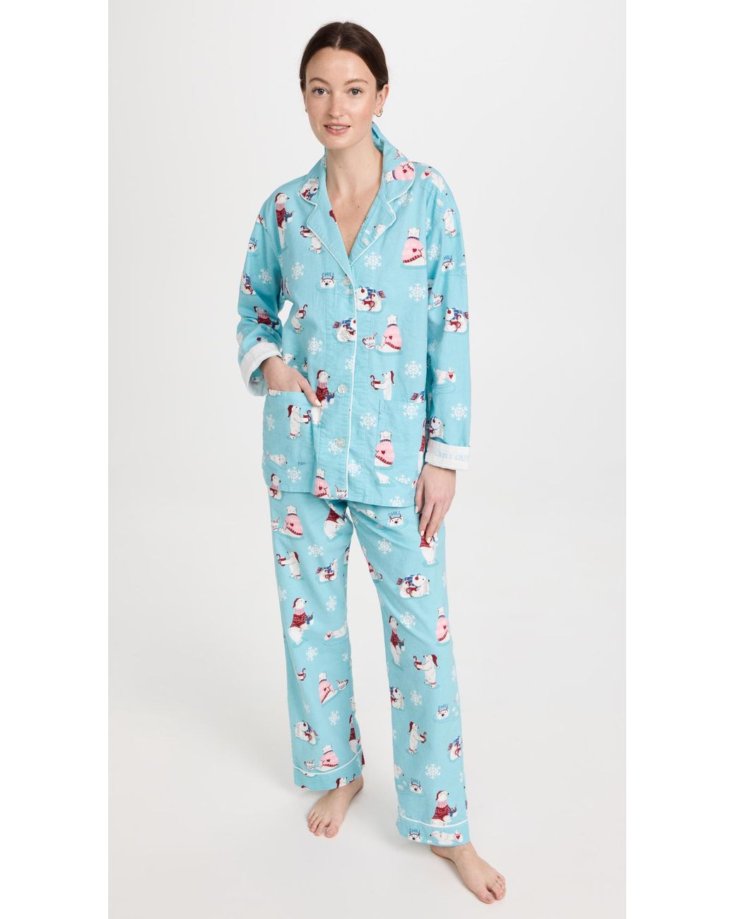 Pj Salvage Chill Out Flannel Pj Set in Blue Lyst