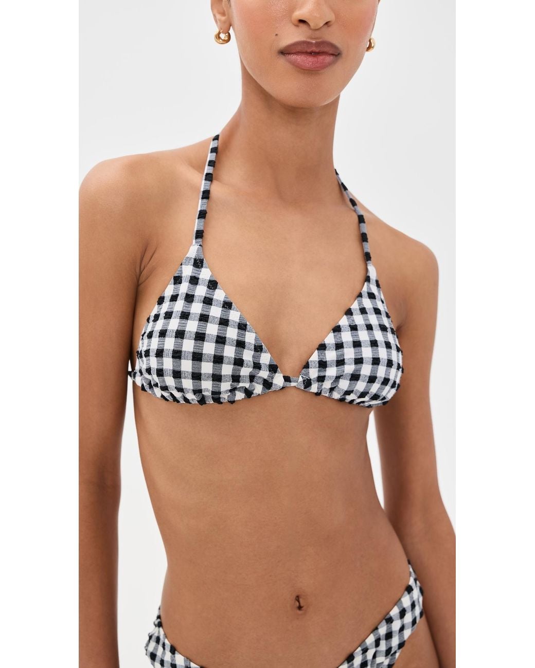 Le Bos Blue Triangle Bikini Top