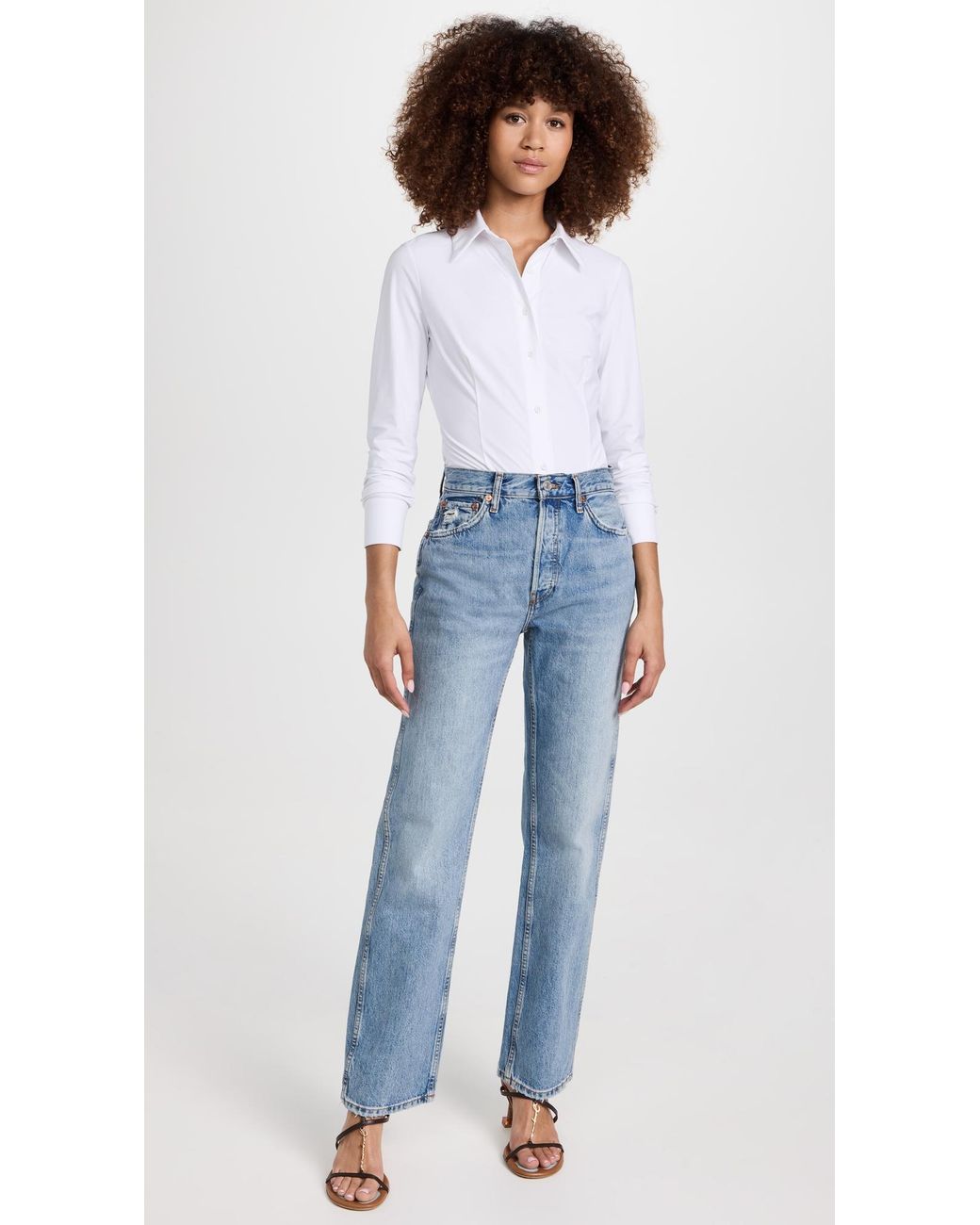 Commando White Classic Button Down Thong Bodysuit