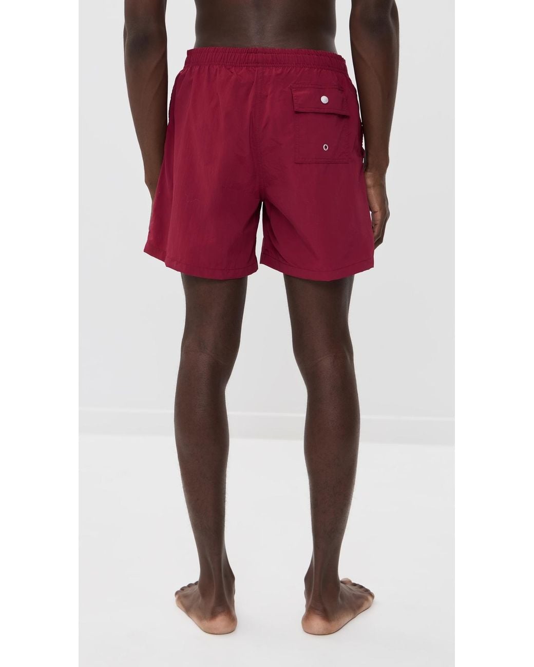 Bather Red Solid Swim Trunks 5 for men