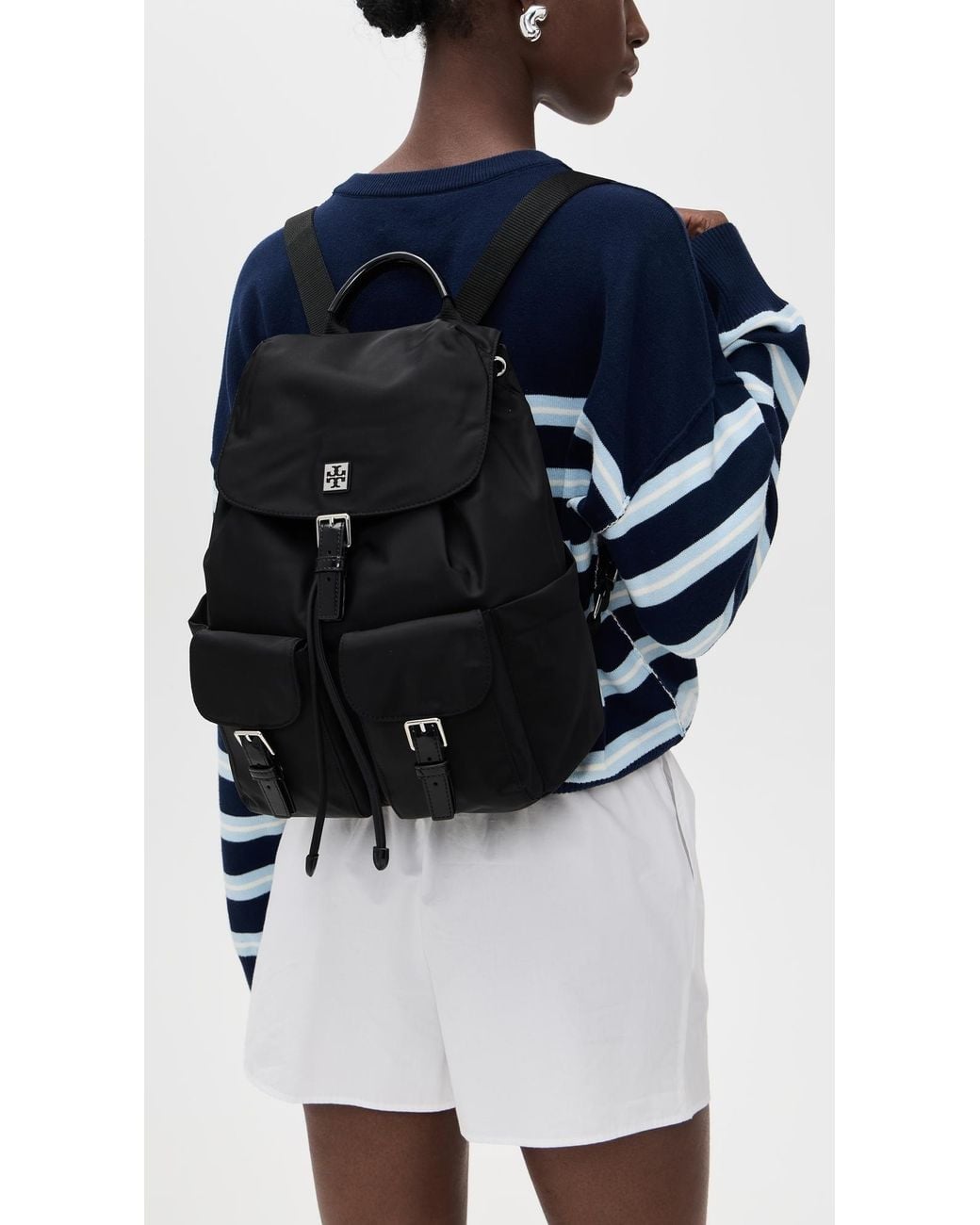 Tory Burch Black Virginia Backpack