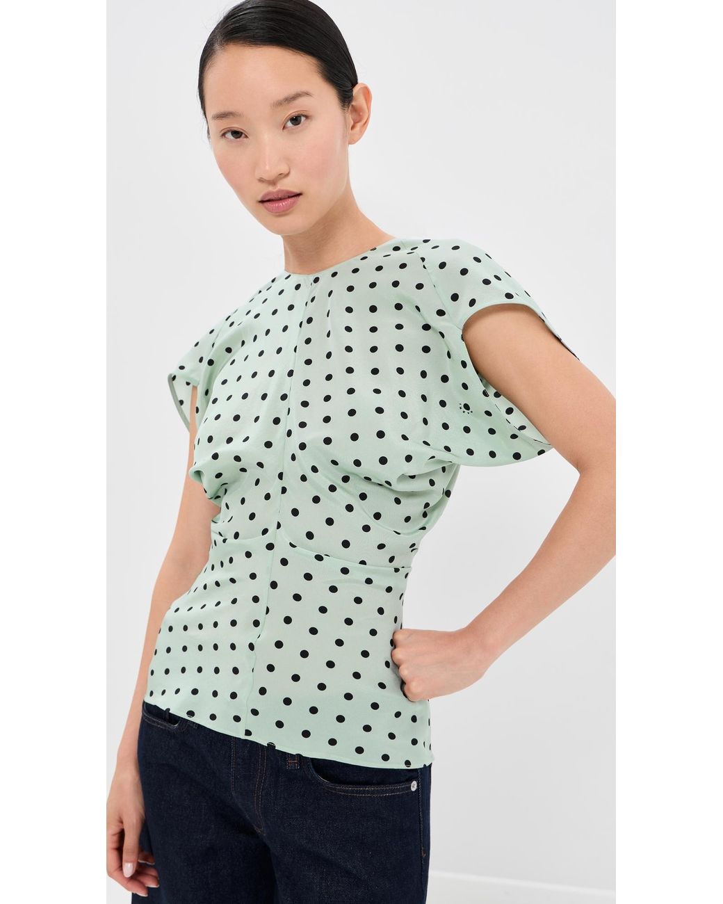 Marni Multicolor Polka Dot Blouse