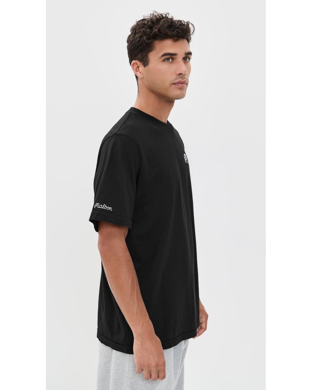 Malbon Black Bermuda Tee for men