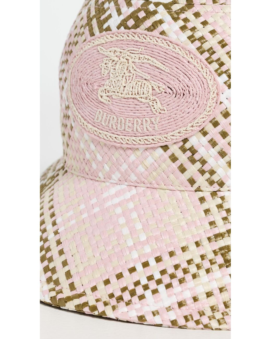 Burberry Multicolor Woven Raffia Bucket Hat
