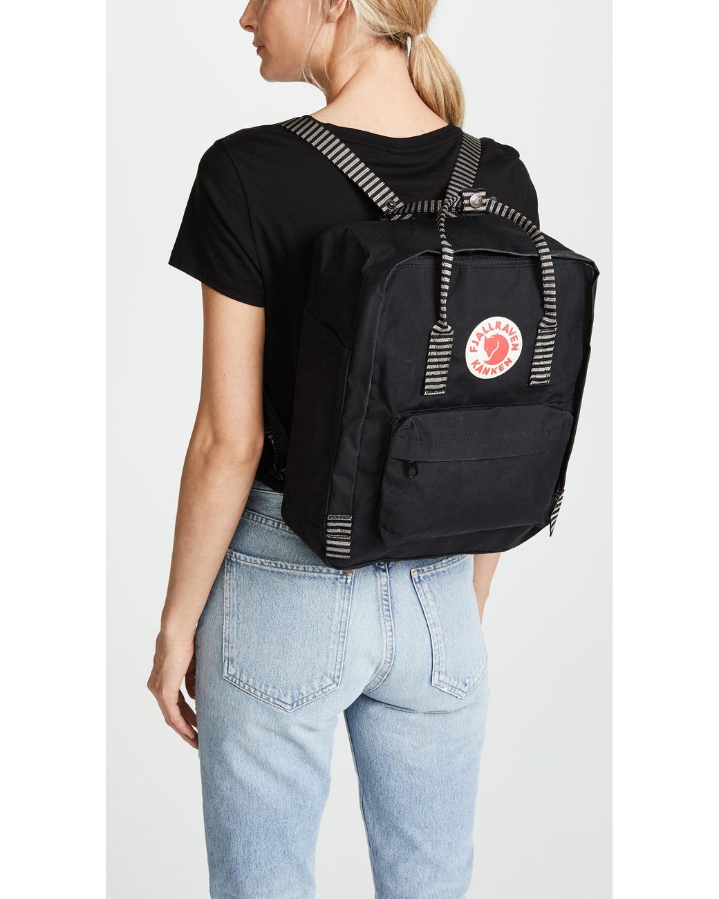 fjallraven kanken mini black stripes