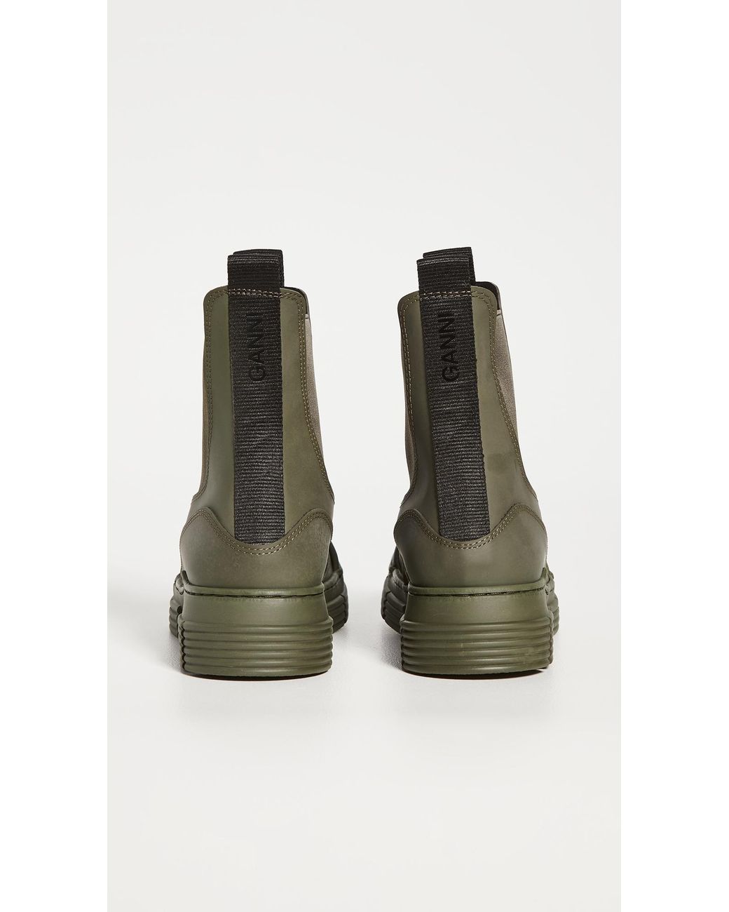 Ganni Recycled Rubber Boots in Green | Lyst