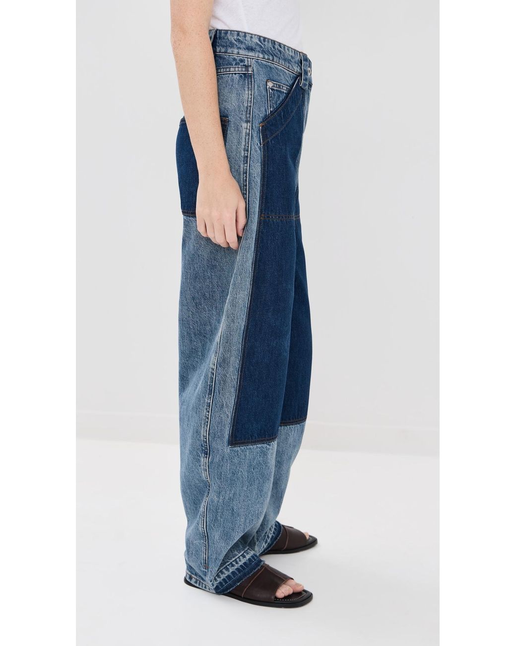 Co. Blue Denim Patchwork Pants