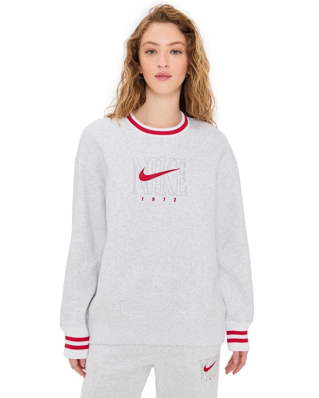 売れ筋商品|||ナイキ パーカー・スウェットシャツ レディース アウター CREW - Sweatshirt - birch heather/sail Nike Sportswear Club Fleece Women's Crew-Neck Sweatshirt